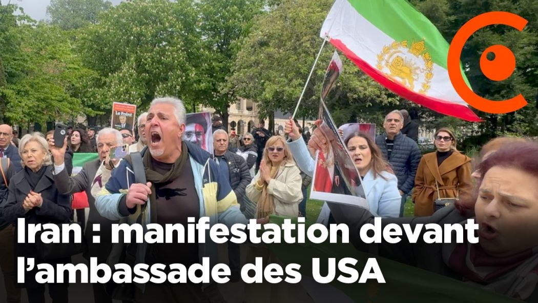  Iran : manifestation devant l’ambassade des USA à Paris