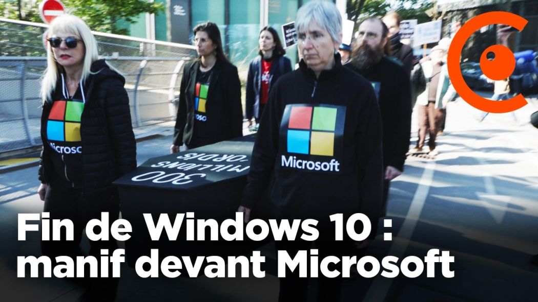 Fin de Windows 10 : manifestation devant le siège de Microsoft