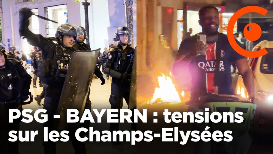 PSG-BAYERN : tensions sur les Champs-Elysées