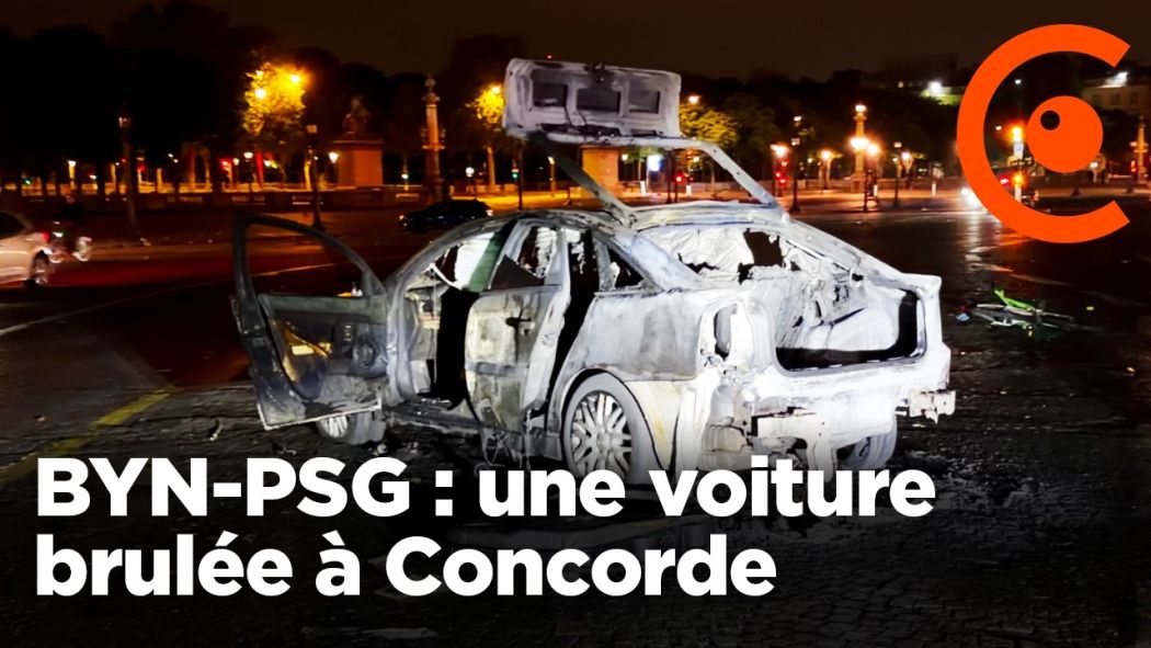 BYN-PSG : une voiture brulée à Concorde après le match de foot