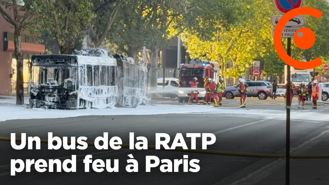 Un bus de la RATP prend feu à Paris