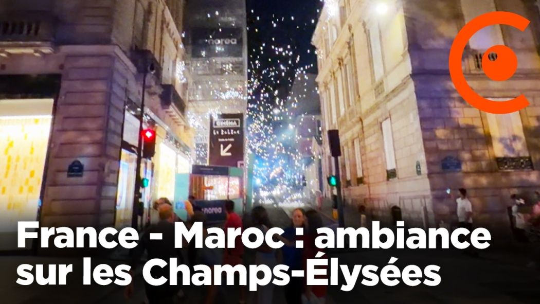 France - Maroc : ambiance sur les Champs-Élysées