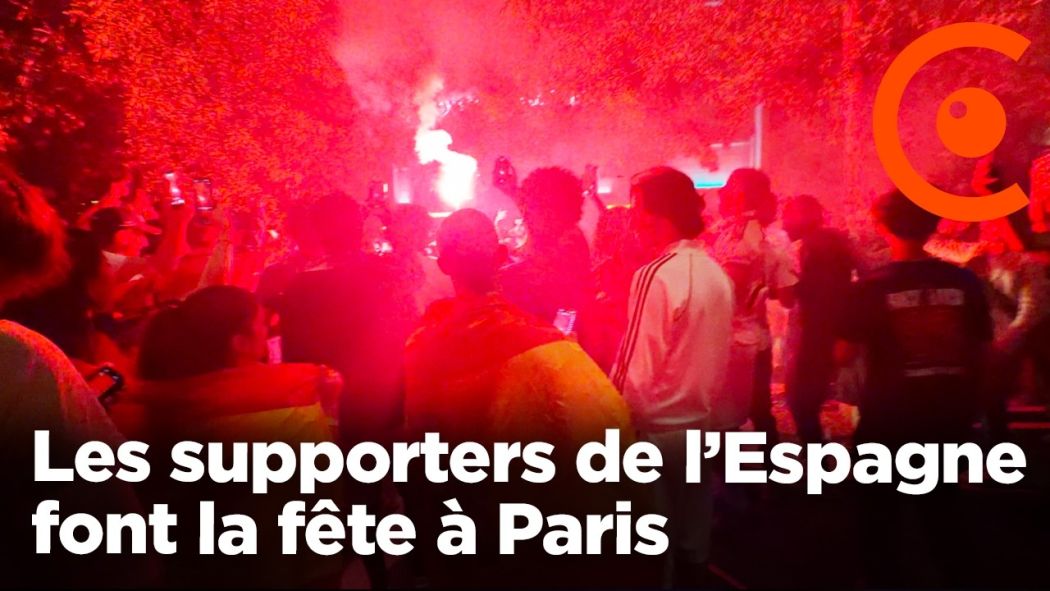 Coupe du Monde de Football : les supporters de l’Espagne font la fête à Paris