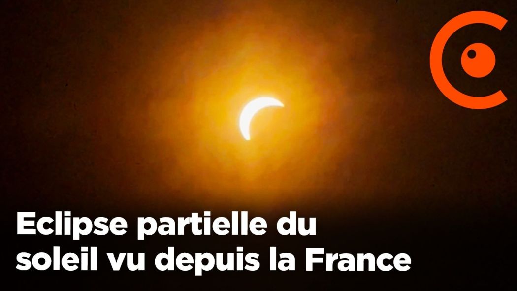 Eclipse partielle du soleil vu depuis la France