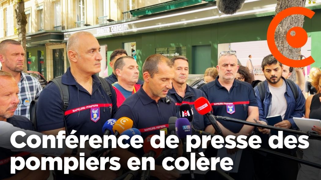 Conférence de presse des pompiers en colère