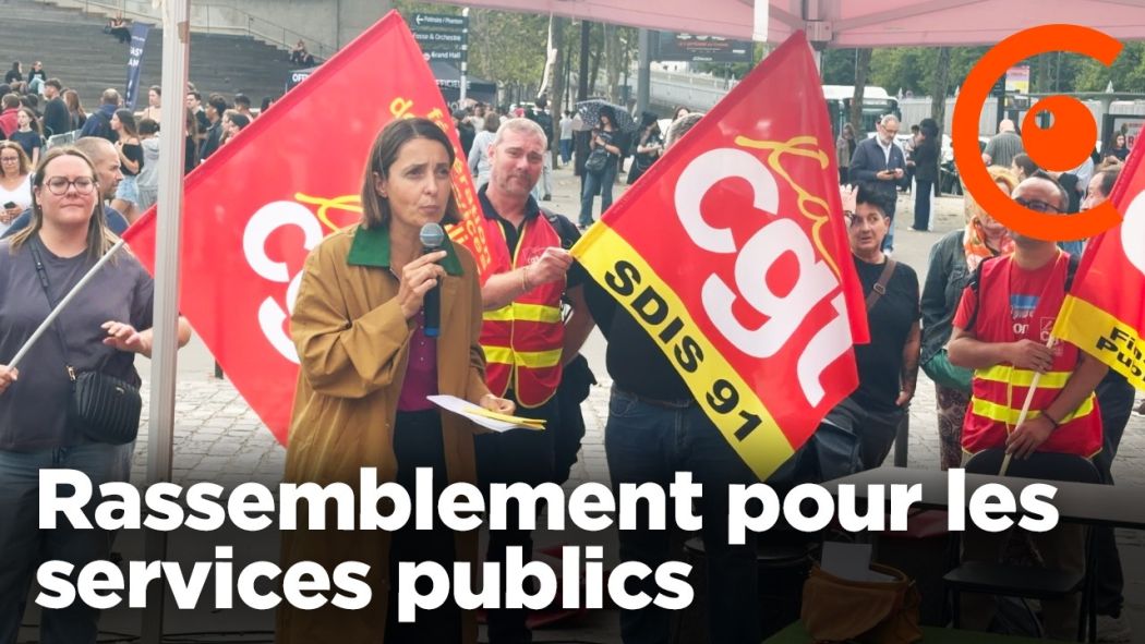 Rassemblement pour les services publics en présence de Sophie Binet 