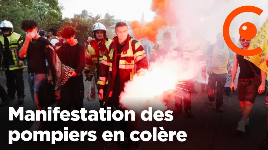 Manifestation nationale des pompiers à Paris