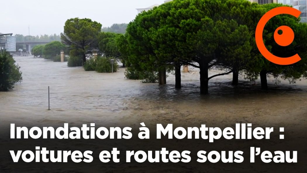 Inondations à Montpellier : voitures sous l’eau et routes submergées