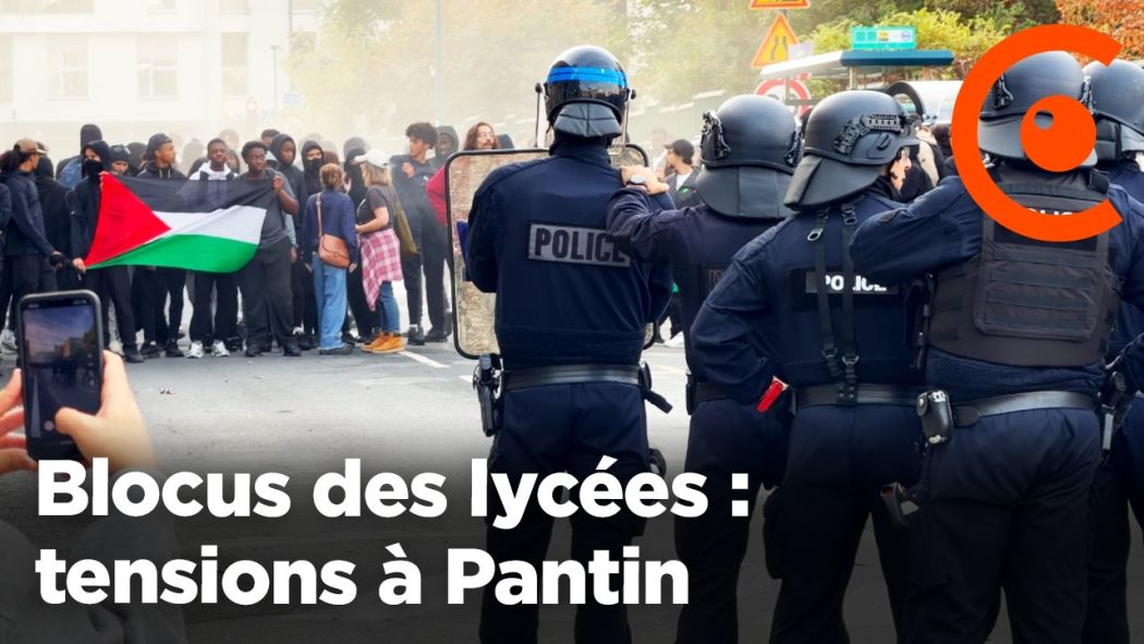 Blocus des lycées :  tensions à Pantin et une voiture de police prise pour cible