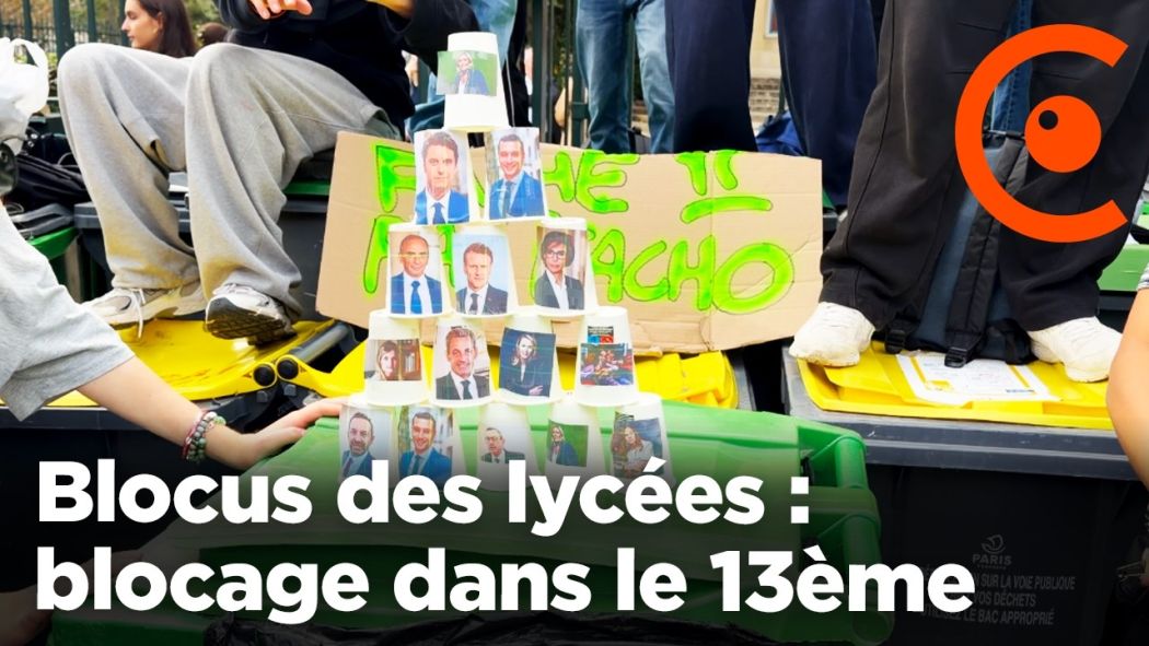 High school blockades: blockade in Paris’s 13th arrondissement