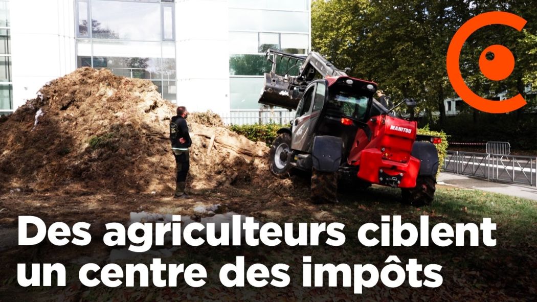 Farmers target a tax office