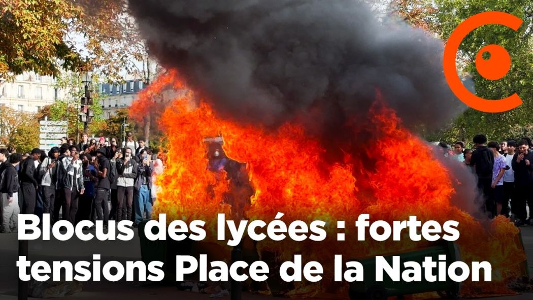 Blocus des lycées : fortes tensions Place de la Nation