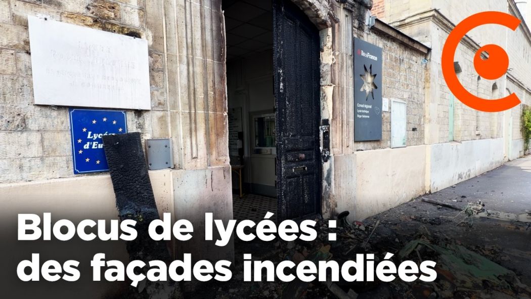 Blocus de lycées : des façades d'établissements incendiées