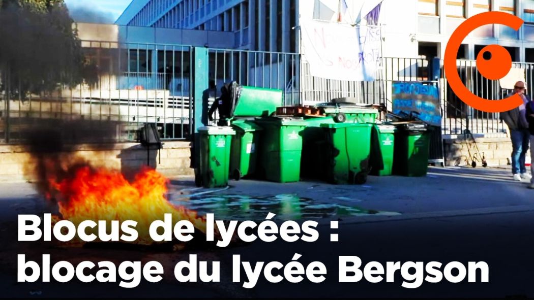 Blocus de lycées : blocage du lycée Bergson à Paris