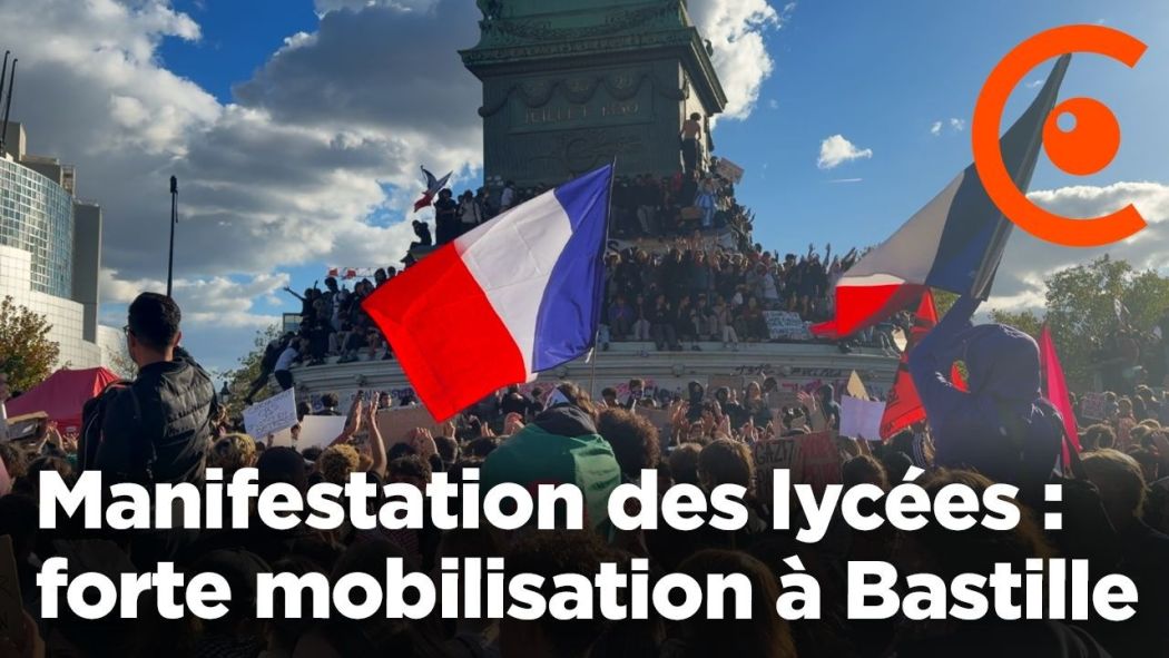 Lycéens : plus de 20 000 manifestants place de la Bastille à Paris 