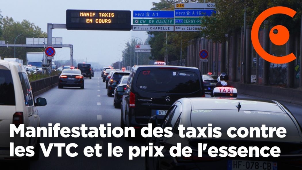 Taxi drivers protest against competition from ride-hailing services and fuel prices