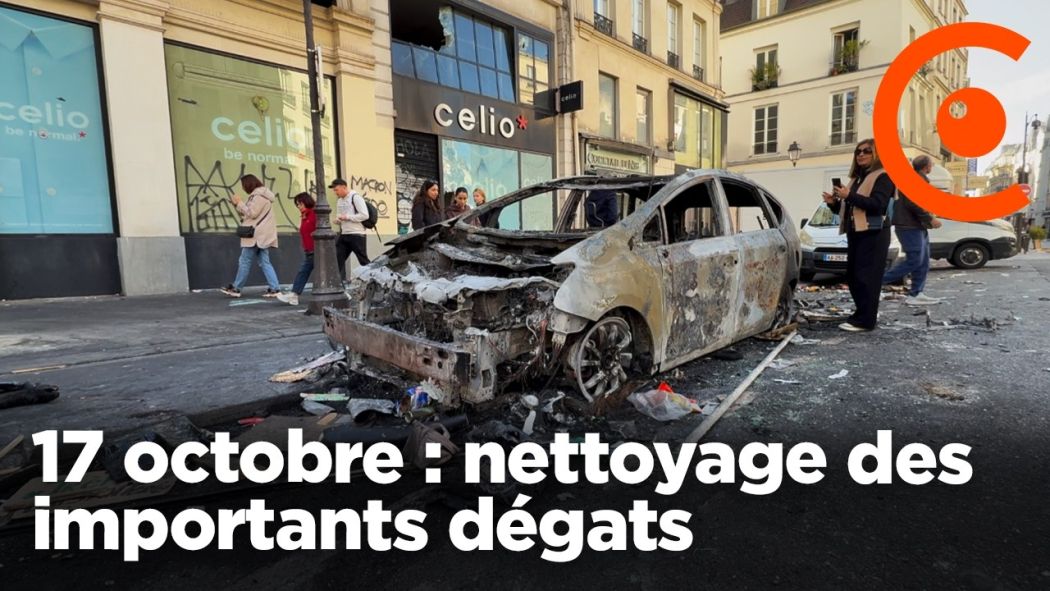 17 octobre : importants dégâts après des émeutes dans Paris