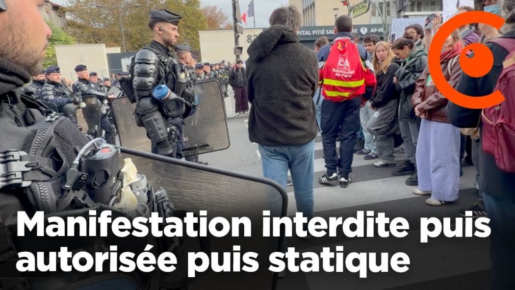 Manifestation interdite puis autorisée puis statique