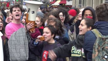 Manifestation des lycéens contre la réforme du bac et Parcoursup