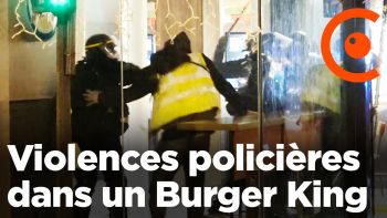 Police violence in a Burger King during Act 3 of the Yellow Vests movement