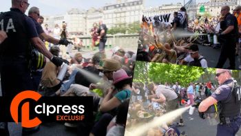 Blocage d'un pont : des militants écologiques délogés par du gaz la force 