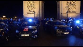 Policiers en colère : manifestation sur les Champs-Élysées 