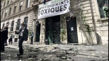 Action Extinction Rébellion contre la Banque de France
