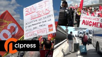 Grève à l'aéroport Roissy Charles de Gaulle pour l'augmentation des salaires