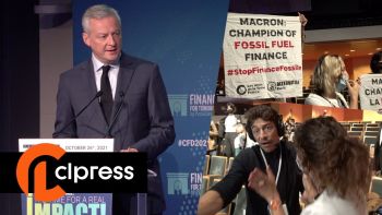 Des militants écolos perturbent le Climate Finance Day / Bruno Le Maire