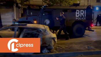 Émeutes à Nanterre : le blindé de la BRI intervient