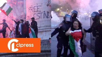 Tensions et incidents à la manifestation interdite pour la Palestine