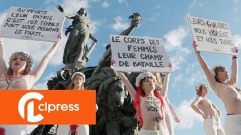 Action FEMEN contre les crimes de guerre visant les femmes