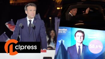 Emmanuel Macron réélu: soirée de fête au Champs-de-Mars
