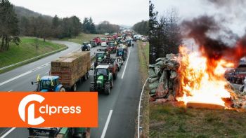 Agriculteurs : blocage de l'autoroute à Agen