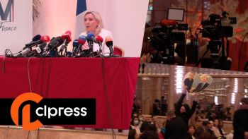 Présidentielle : Conférence de presse de Marine Le Pen sur l'international 