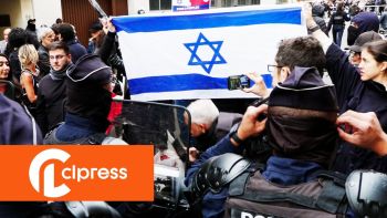 Blocus de Sciences Po : manifestation d'un groupe pro-israélien