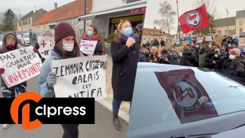La visite d'Éric Zemmour à Calais perturbée par des manifestants