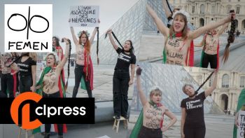 Happening Femen en soutien aux femmes en Iran