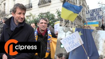 Crise en Ukraine : manifestation devant l'ambassade Russe