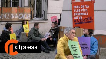 Sit-in devant le QG Yannick Jadot pour la primaire populaire de la gauche