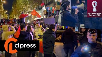 Mondial 2022 : Fête des supporters Maroc sur les Champs-Élysées 