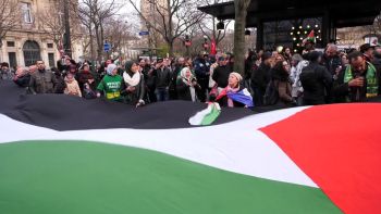 Rassemblement pro-palestinien contre Trump 