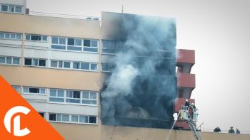 Important incendie d'habitation après une explosion dans un appartement