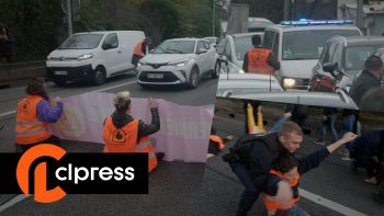 Blocage du périphérique Porte d'Italie par les militants de "Dernière Rénovation" 