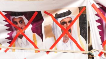 Rassemblement contre la politique du Qatar face au terrorisme 