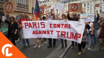 Manifestation contre la visite de Donald Trump en France