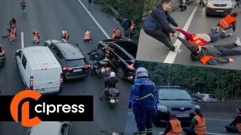 Blocage de l'autoroute A6 par des militants de "Dernière Rénovation"