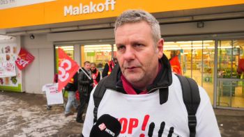 Action devant un Carrefour contre le plan Bompard 